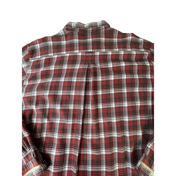 Mine Flannel Shirt Men's XXL Red Black White Plaid Long Sleeve Button Up Top - Picture 6 of 11